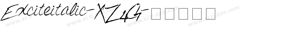 Exciteitalic-XZ4G字体转换