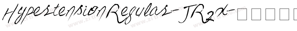 HypertensionRegular-JR2x字体转换 HypertensionRegular-JR2x字体转换