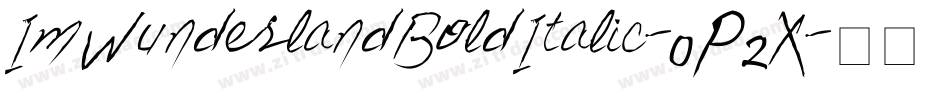 ImWunderlandBoldItalic-0P2X字体转换