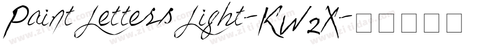 PaintLettersLight-KW2X字体转换