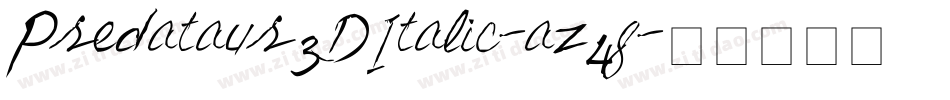 Predataur3DItalic-az4g字体转换