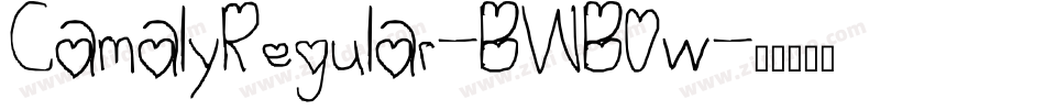 CamalyRegular-BWB0w字体转换