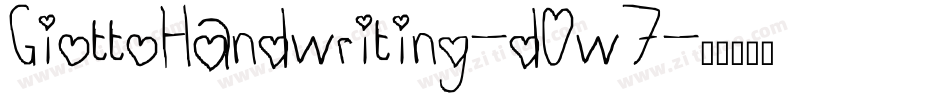 GiottoHandwriting-d0w7字体转换