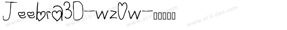 Jeebra3D-wz0w字体转换 Jeebra3D-wz0w字体转换