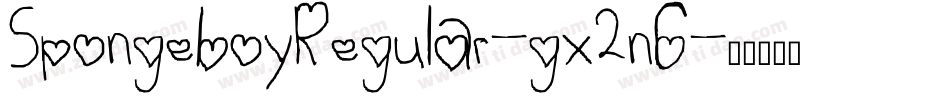 SpongeboyRegular-gx2n6字体转换