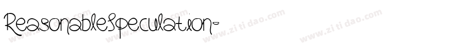 ReasonableSpeculation字体转换