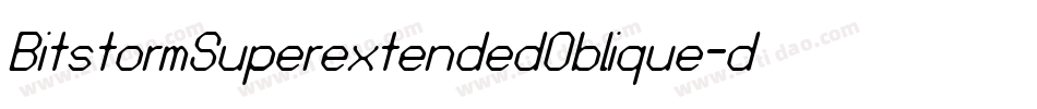 BitstormSuperextendedOblique-dX1l字体转换