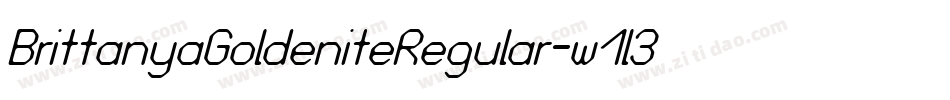 BrittanyaGoldeniteRegular-w1l3x字体转换