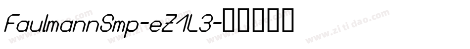 FaulmannSmp-eZ1L3字体转换