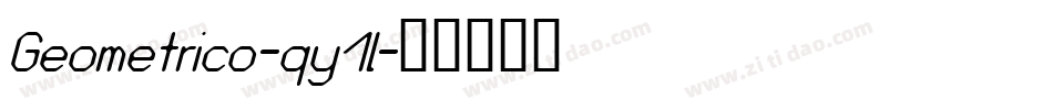 Geometrico-qy1l字体转换