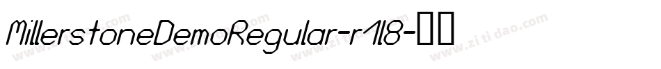 MillerstoneDemoRegular-r1l8字体转换