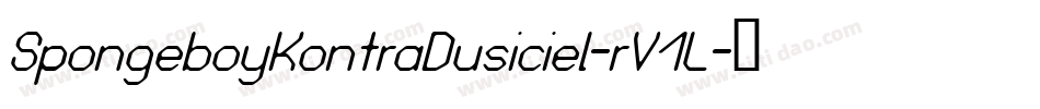 SpongeboyKontraDusiciel-rV1L字体转换