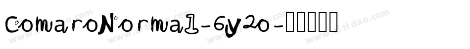 ComaroNormal-6y2o字体转换