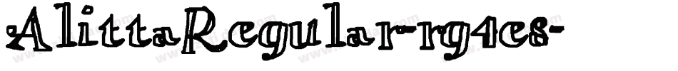 AlittaRegular-rg4e8字体转换