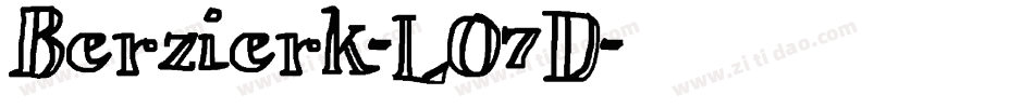 Berzierk-LO7D字体转换