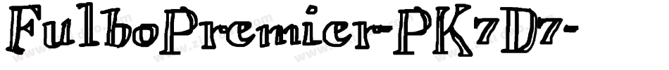 FulboPremier-PK7D7字体转换