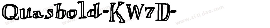 Quasbold-KW7D字体转换