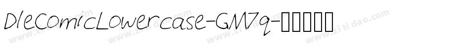 DleComicLowercase-GM7q字体转换