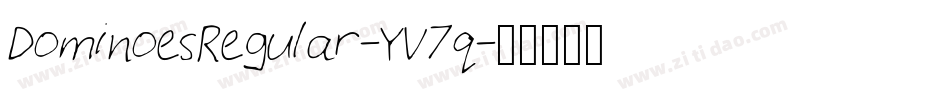 DominoesRegular-YV7q字体转换