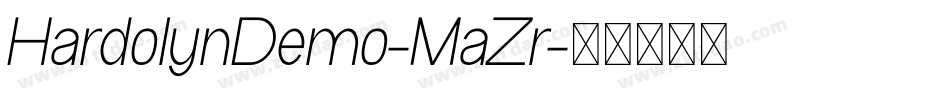 HardolynDemo-MaZr字体转换