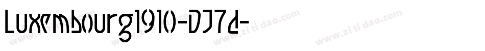 Luxembourg1910-DJ7d字体转换