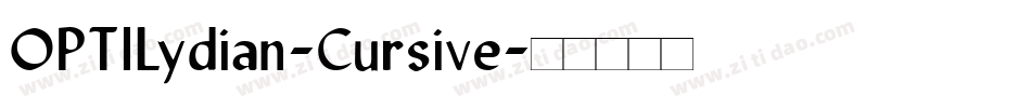 OPTILydian-Cursive字体转换