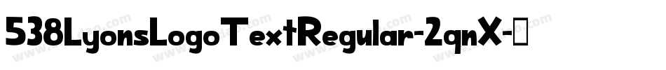 538LyonsLogoTextRegular-2qnX字体转换