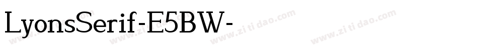 LyonsSerif-E5BW字体转换