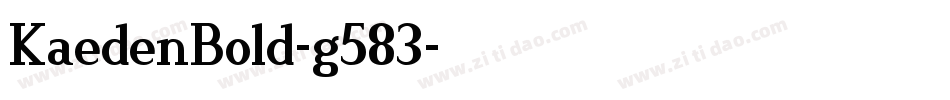 KaedenBold-g583字体转换