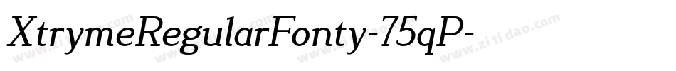 XtrymeRegularFonty-75qP字体转换
