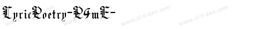 LyricPoetry-P4mE字体转换