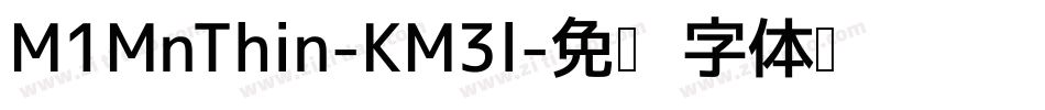 M1MnThin-KM3l字体转换