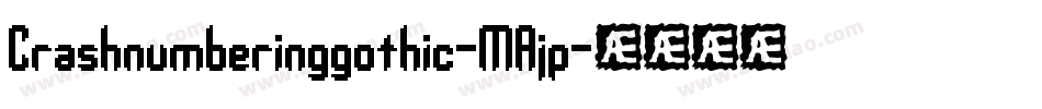 Crashnumberinggothic-MAjp字体转换