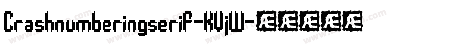 Crashnumberingserif-KVjW字体转换