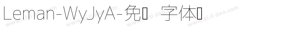 Leman-WyJyA字体转换