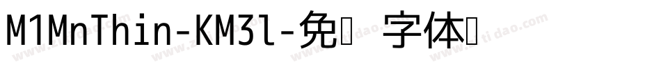 M1MnThin-KM3l字体转换