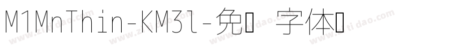 M1MnThin-KM3l字体转换