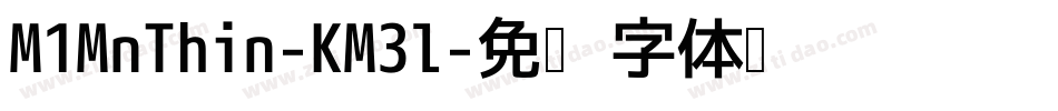 M1MnThin-KM3l字体转换