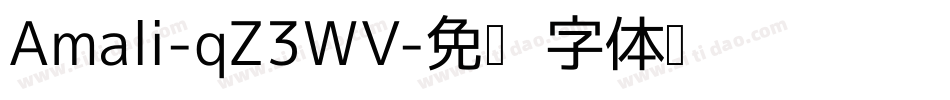 Amali-qZ3WV字体转换