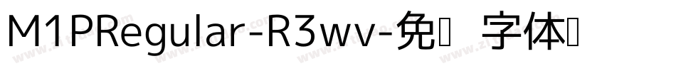 M1PRegular-R3wv字体转换