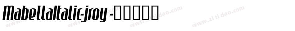 MabellaItalic-jroy字体转换