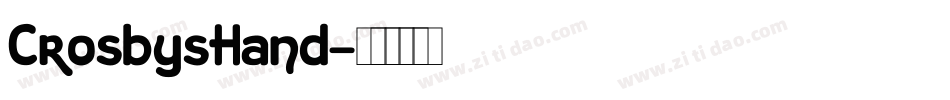 CrosbysHand字体转换
