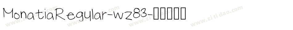 MonatiaRegular-wz83字体转换