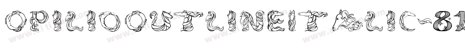 OpilioOutlineItalic-81YD字体转换