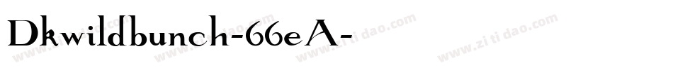 Dkwildbunch-66eA字体转换