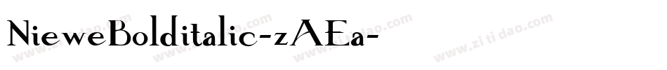 NieweBolditalic-zAEa字体转换