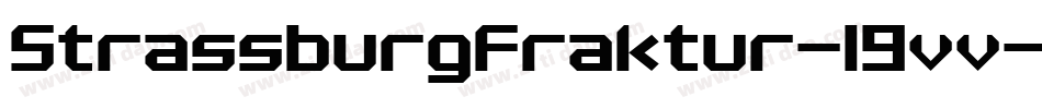 StrassburgFraktur-19vv字体转换
