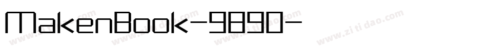 MakenBook-9890字体转换