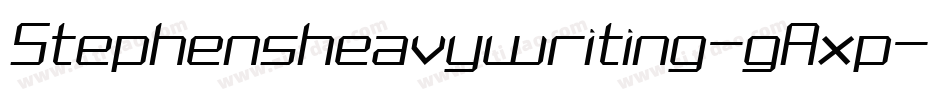Stephensheavywriting-gAxp字体转换 Stephensheavywriting-gAxp字体转换
