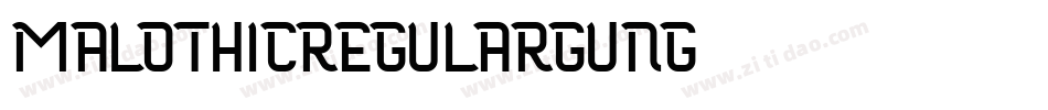 Malothicregulargung字体转换